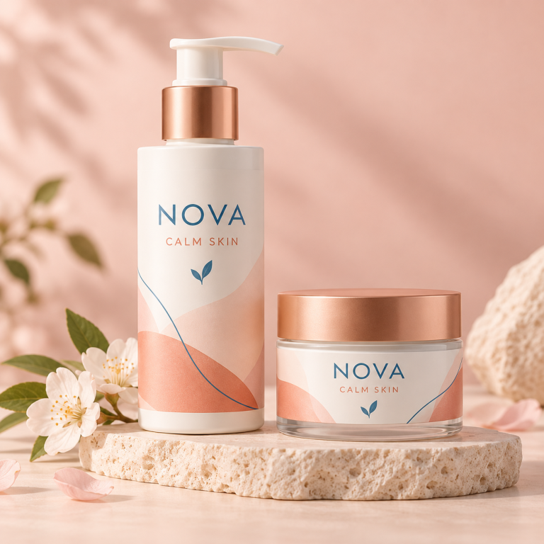 Nova Calm Skin demo fictional demo product photography